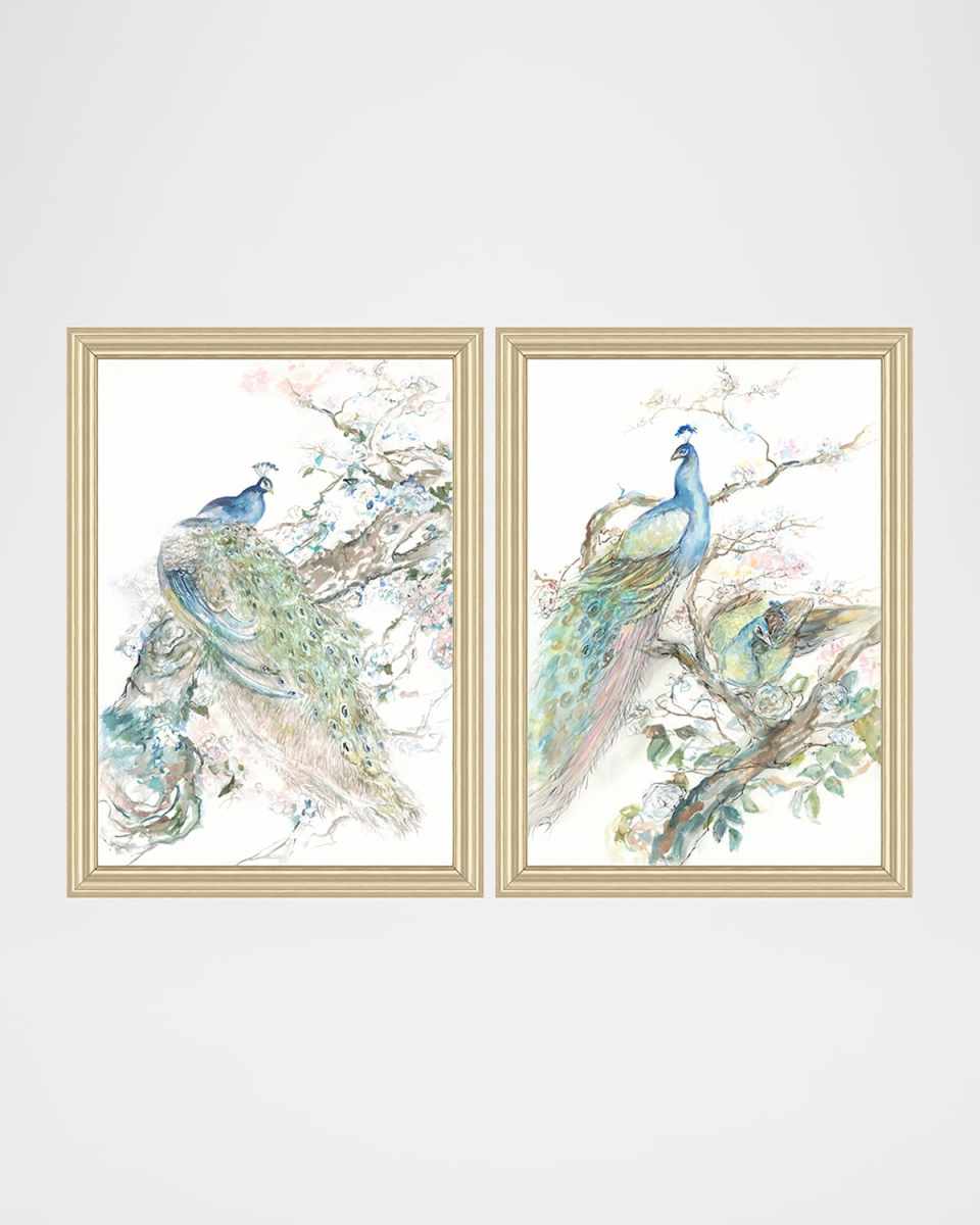 "Harmony In Nature's Melody I" Set of 2 Framed Giclees by Maelani Blue, 30" x 43"